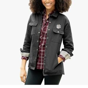 Vantage Apparel Women's Collegiate Canvas Flannel-Lined Flap Pocket Jacket XL